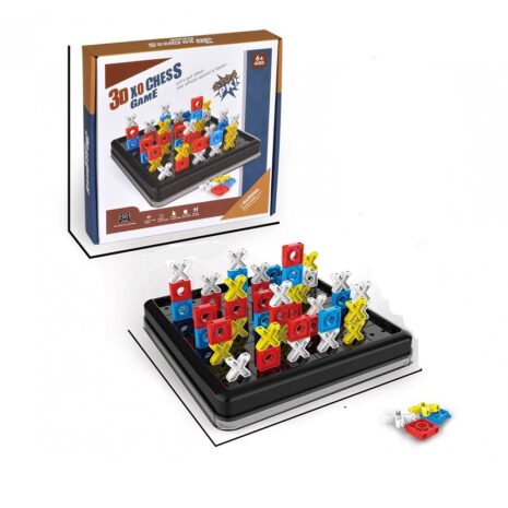 Joc de masa Sah cu piese X si 0 pentru copii si adulti