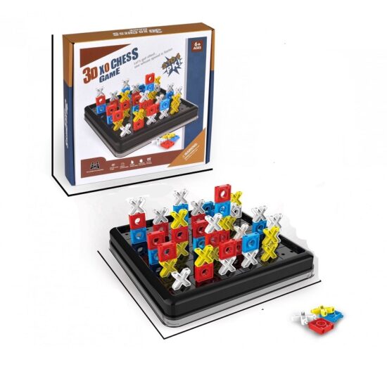 Joc de masa Sah cu piese X si 0 pentru copii si adulti