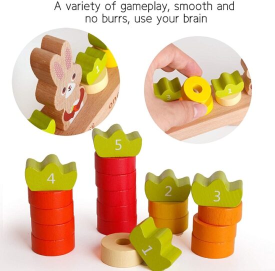 Joc echilibru Matematic Jucarie sortator cu forme Iepurasul