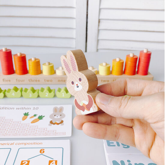 Joc echilibru Matematic Jucarie sortator cu forme Iepurasul