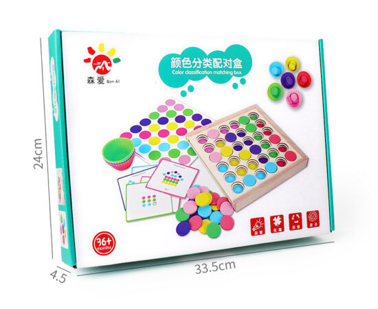 Joc mozaic creativ din lemn Sortarea culorilor copii