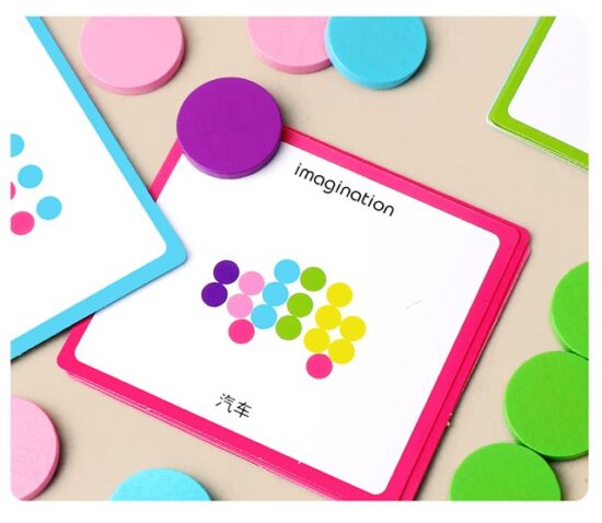 Joc mozaic creativ din lemn Sortarea culorilor copii