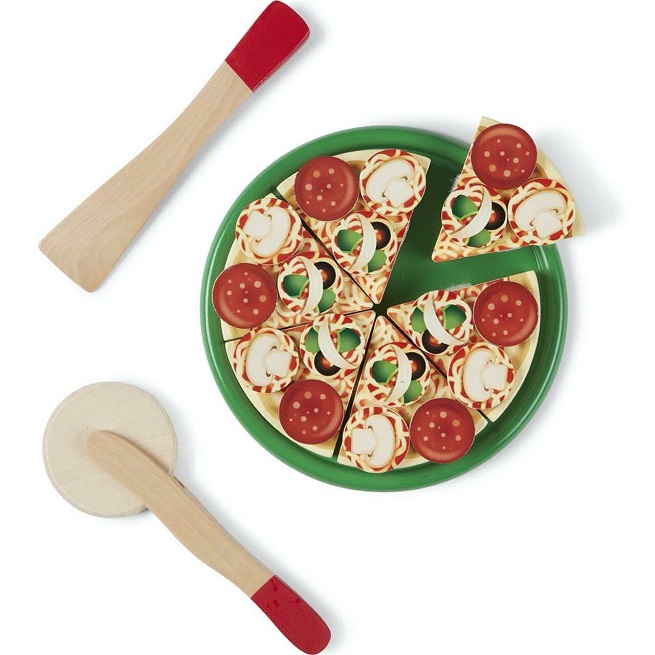 Jucarie Set feliere pizza din lemn Pizza Party Melissa doug