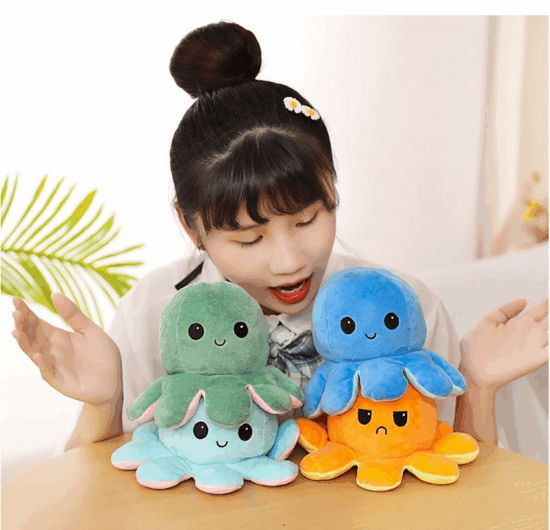 Jucarie plus Caracatita umpluta reversibila cu 2 fete