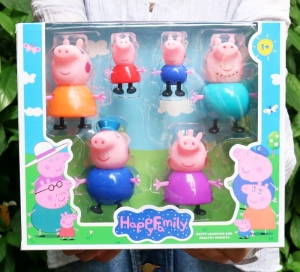 Jucarii copii Figurine Purcelusii Peppa Pig 6 set