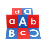 Litere latine Montessori cu majuscule si minuscule lemn