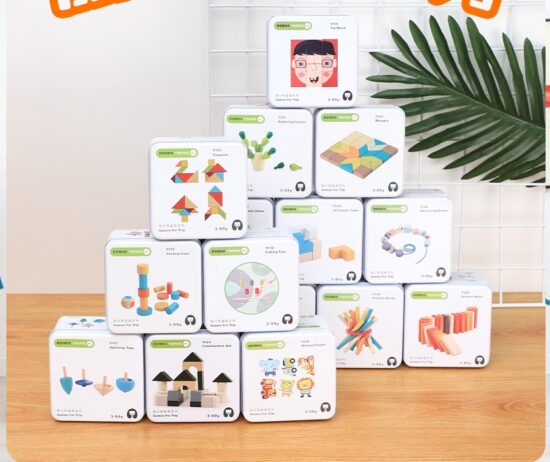 Mini jocuri de constructie creative din lemn pentru calatorii