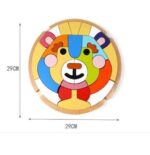Puzzle creativ 3D Tangram colorat si Joc lemn Urs