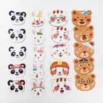 Puzzle din lemn cu magnet si tablita cu marker Imbraca Familia