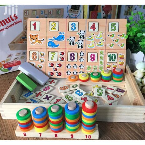 Tabla educativa cu 2 fete Invatam Matematica Donuts