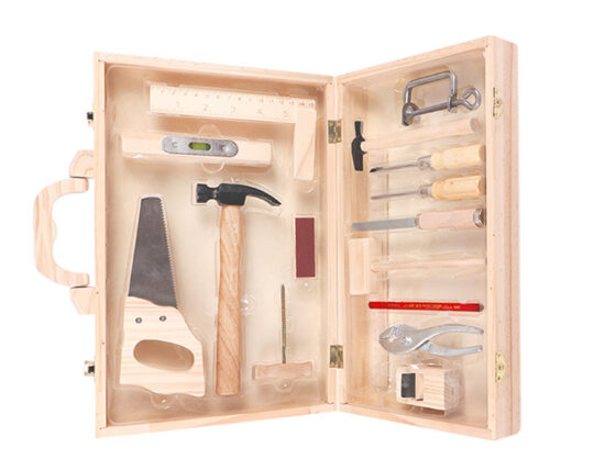 Trusa de scule din lemn Set instrumente tamplarie copii