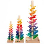 Arborele Montessori din lemn muzical Copacul Rainbow