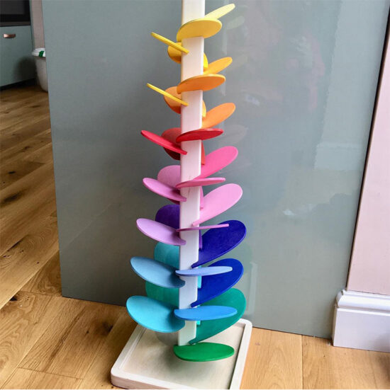 Arborele Montessori din lemn muzical Copacul Rainbow