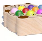 Joc de pescuit magnetic Pisicuta cu pestisori din lemn