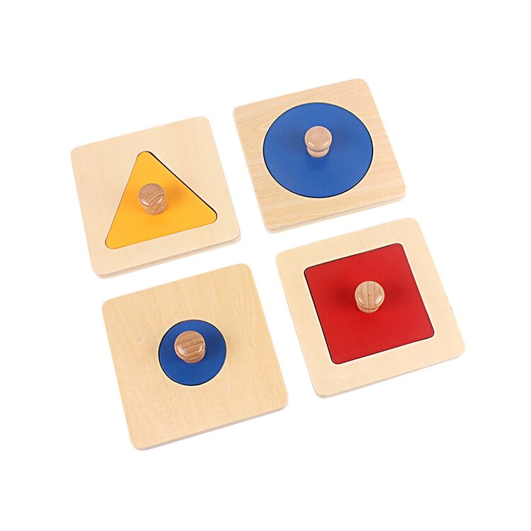 Joc lemn Montessori Forme geometrice mari individuale