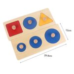 Joc lemn Montessori Forme geometrice mari individuale