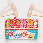 Joc pescuit magnetic Centru de activitati din lemn Clown