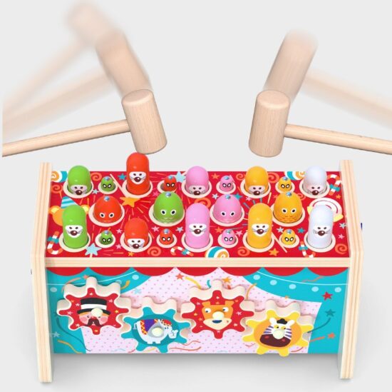 Joc pescuit magnetic Centru de activitati din lemn Clown