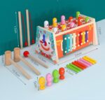 Joc pescuit magnetic Centru de activitati din lemn Clown