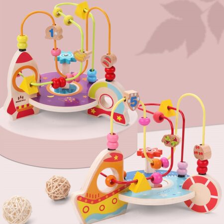 Labirint cu fructe din lemn si Circuit cu bile Nava spatiala