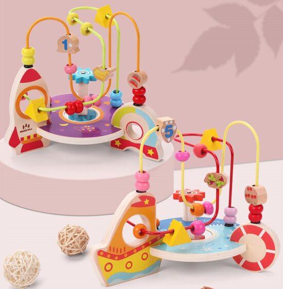 Labirint cu fructe din lemn si Circuit cu bile Nava spatiala