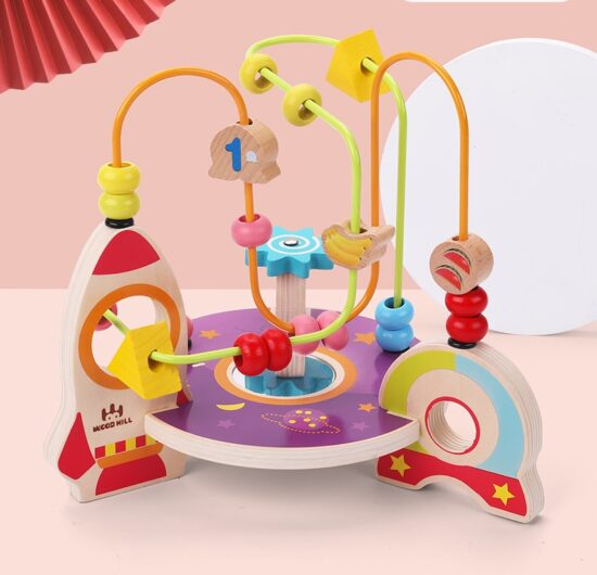 Labirint cu fructe din lemn si Circuit cu bile Nava spatiala