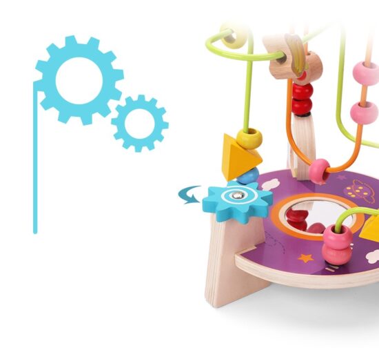 Labirint cu fructe din lemn si Circuit cu bile Nava spatiala