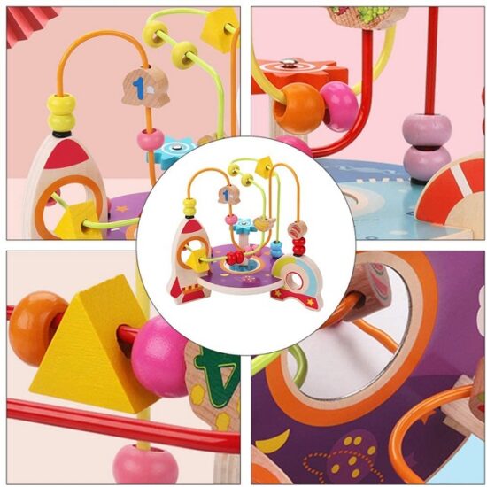 Labirint cu fructe din lemn si Circuit cu bile Nava spatiala