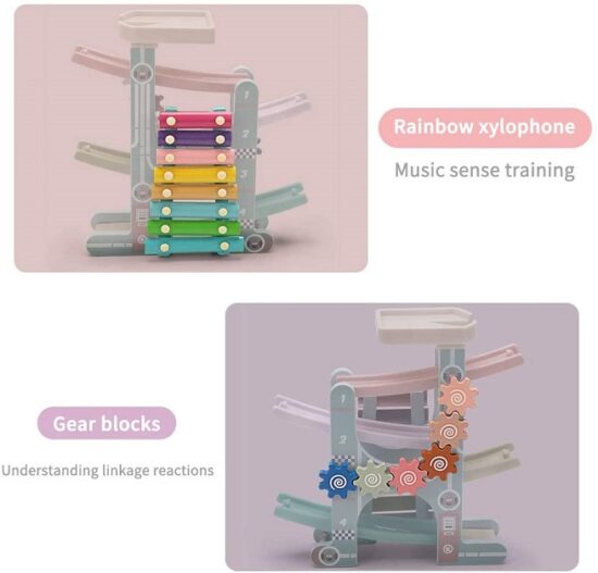 Pista cu masini Jucarie Circuit cu xilofon 3in1 Gameplay