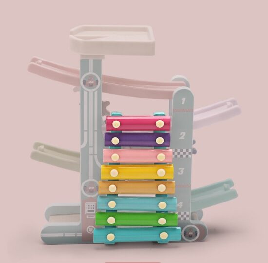 Pista cu masini Jucarie Circuit cu xilofon 3in1 Gameplay