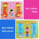 Puzzle Montessori Papuci Invatam sa legam siretul