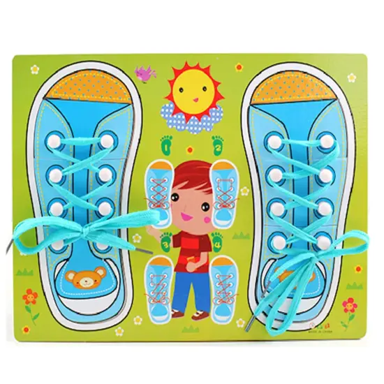 Puzzle Montessori Papuci Invatam sa legam siretul