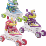 Role reglabile cu 4 roti stabile pentru copii