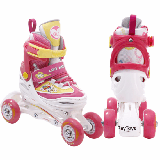 Role reglabile cu 4 roti stabile pentru copii