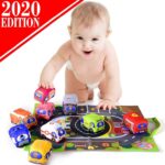 Set 6 masini jucarii cu covor de joaca si gentuta copii