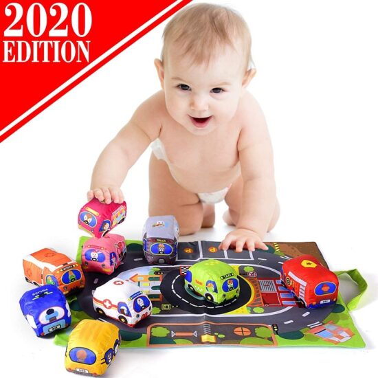 Set 6 masini jucarii cu covor de joaca si gentuta copii