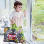 Set 6 masini jucarii cu covor de joaca si gentuta copii