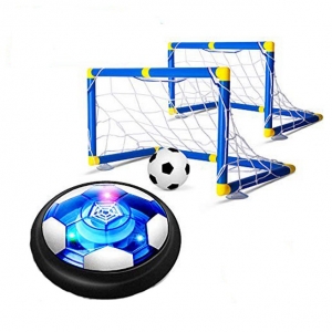 Set fotbal cu porti minge si minge rotativa Hover Ball