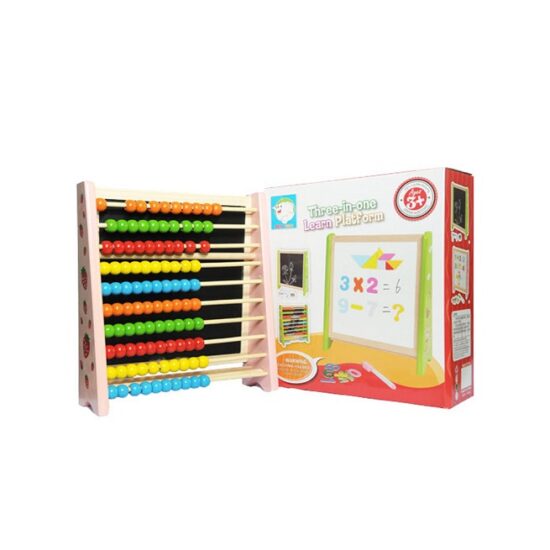 Tabla magnetica cu abac cifre si accesorii pentru scriere 3 in 1