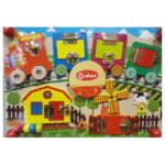 Trenuletul cu incuietori si Ferma din lemn Onshine