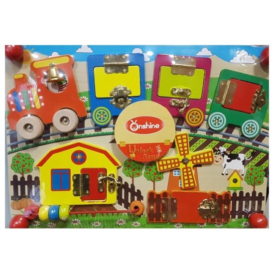 Trenuletul cu incuietori si Ferma din lemn Onshine