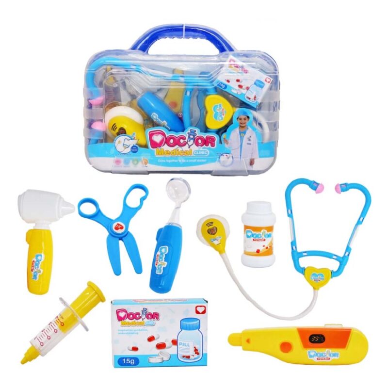 Trusa de doctor cu 9 accesorii cu efecte sonore si luminoase