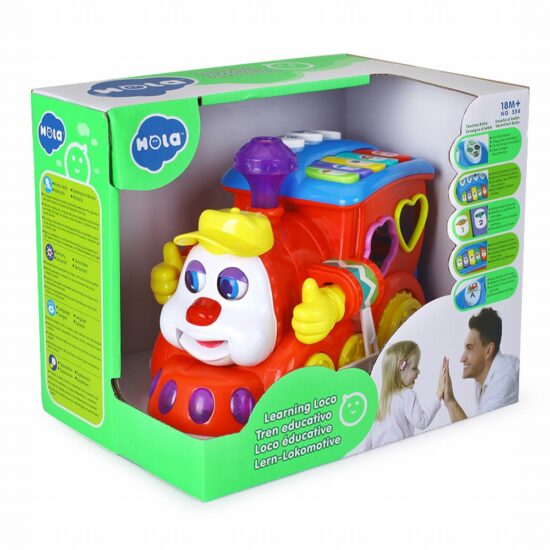Jucarie educativa trenul cu lumini sunete si forme Hola Toys