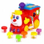 Jucarie educativa trenul cu lumini sunete si forme Hola Toys