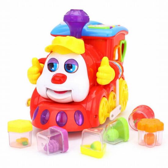 Jucarie educativa trenul cu lumini sunete si forme Hola Toys Jucarie educativa trenul cu lumini sunete si forme Hola Toys