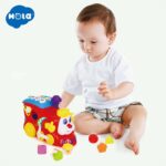 Jucarie educativa trenul cu lumini sunete si forme Hola Toys