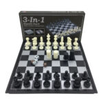 Joc copii 3in1 Sah Table si Dame magnetic