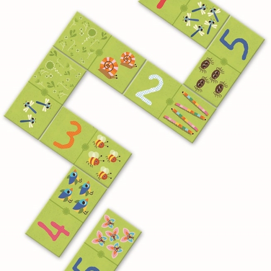 Joc educativ Puzzle Domino cu numere Djeco