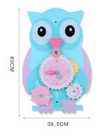 Jucarie Ceas de perete pentru copii Bufnita pastelata