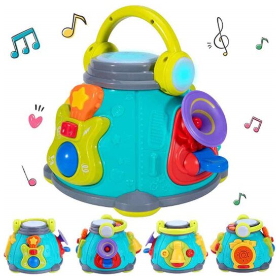 Jucarie Statia muzicala cu microfon tobe trompeta Hola